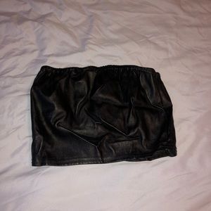 Leather PPT crop top
